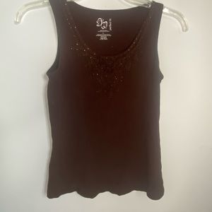 Y2k vintage brown detailed tank top size large